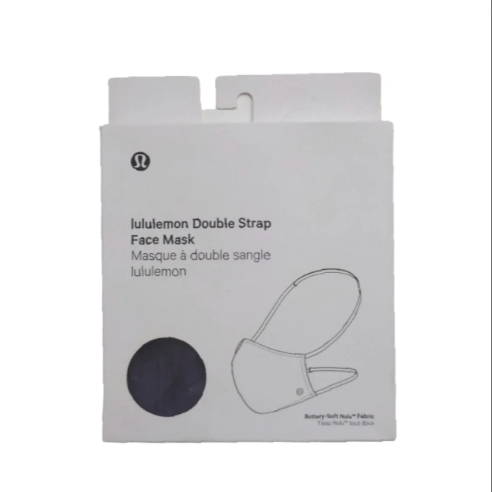 LULULEMON Unisex Double Strap Nulu Face Mask Midnight Orchid Shopping Bag Bundle